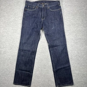 Lucky Brand Vintage Straight Jeans Mens 34 Dark Blue Denim Made In USA - Picture 1 of 11