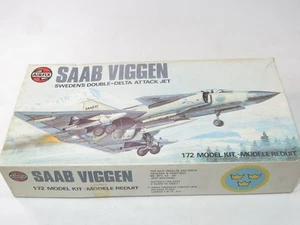 Vintage Airfix Model Aircraft Kit 1/72 Scale Saab 37 Viggen SEALED Type 5 Box - Picture 1 of 5