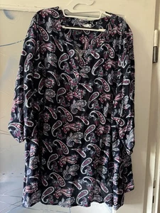 Neu Shirt 54 Tunika  Blau Weiß  Rot Curvy Übergröße Plus Size Bluse V-Ausschnitt - Bild 1 von 3