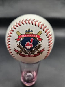 Cleveland Indians Chief Wahoo Crest Screened Baseball Fotoball - Picture 1 of 5