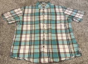 Camisa abotonada a cuadros Lands’ End James Franck talla grande L para hombre - Imagen 1 de 2