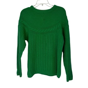 TOGETHER maglione donna vintage maglione maglia cavo taglia grande verde 96% lana di agnello - Foto 1 di 7