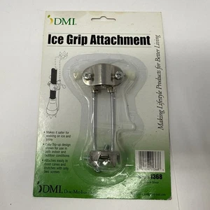 DMI Ice Grip Attachment Cane Crutch Tip Flip Up Aid Walking Snow Outdoor - Picture 1 of 2