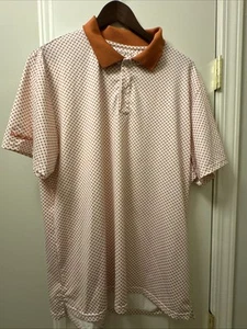 Bonobos Golf Polo Men XL Slim Fit Geometric Orange Performance Shirt - Picture 1 of 5