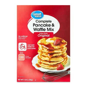 Great Value Complete Pancake & Waffle Mix, Extra Fluffy, Original, 5 lbs - Picture 1 of 4