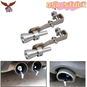 2x Sound Amplifier Exhaust Pipe Booster Whistle, Fake Blow Off Valve Muffler S - Bild 1 von 12