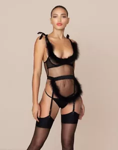 Agent Provocateur Netania Black Playsuit AP2 Small NWT - Picture 1 of 9