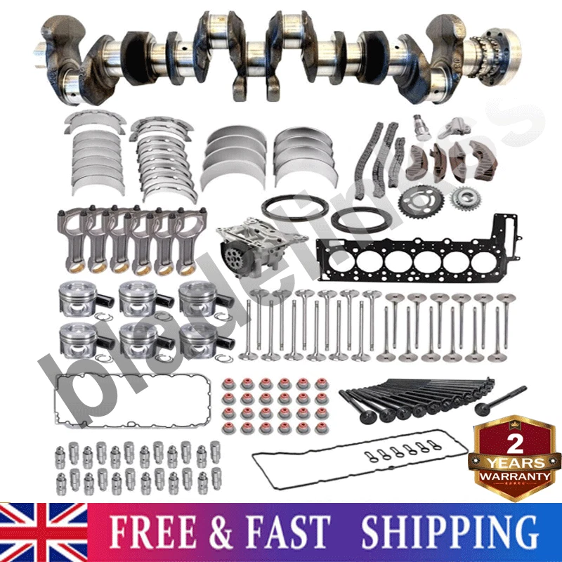 FUR BMW N57D30B CRANKSHAFT (4WEB) WITH ENGINE REBUILD KIT 3.0 DIESEL 3 7 SERIES - Image 1 of 1