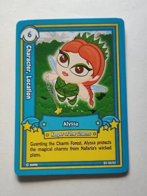 Webkinz Cartas Coleccionables Serie 2 Personaje del Juego, Ubicación Alyssa B2-06/85 Foto 1 de 2