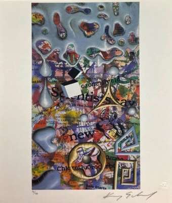Kenny Scharf, EE. UU. "Noticias Ahora" 42/750 Edición Limitada - Talla 8-1/2"x 11" Foto 1 de 2