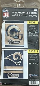 NFL TEAM OLD LOGO ST LOUIS RAMS 2-SIDED 28”x40” VERTICAL FLAG WINCRAFT - Picture 1 of 2