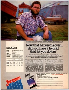 Anuncio impreso Jacques Seeds 1984 híbrido cosecha de maíz Mike Bode Petersburg Nebraska - Imagen 1 de 1