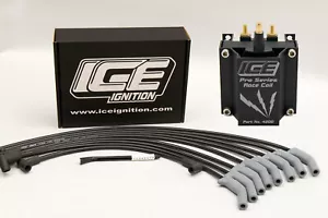 ICE Ignition PRO 100 Leads & Coil Kit - BB CHEV, MALE Dist & Coil, Around Covers - Picture 1 of 4