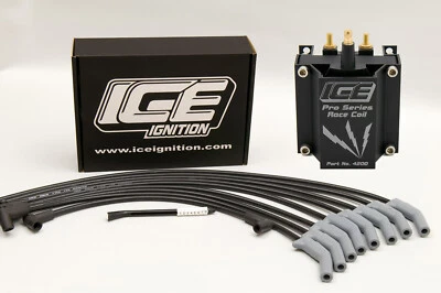ICE Ignition PRO 100 Leads & Coil Kit - BB CHEV, MALE Dist & Coil, Around Covers - Image 1 of 4