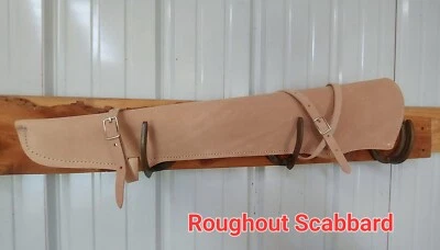SMITH'S LEATHER Horse Tack Gun scabbard rough out Western gift hunter hunting