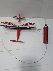 Vintage Stanzel Electromic Lil Rascal Stunt Master Biplane Battery Powered & Box - Picture 1 of 5