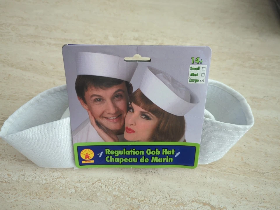 Sombrero de marinero blanco adulto nuevo talla grande Foto 1 de 1