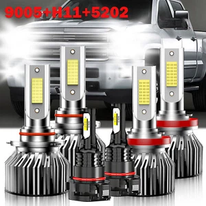 For Chevy Silverado 1500 2007-2015 LED Headlight Bulb High&Low Beam+ Fog Light - Picture 1 of 11