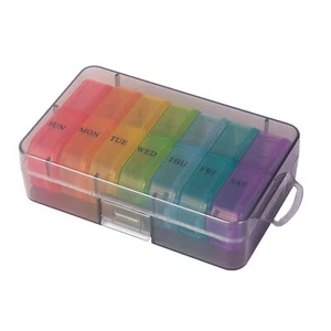 Pill Case Classified Organization 7 Days Travel Capsule Tablet Box Large - Picture 1 of 12