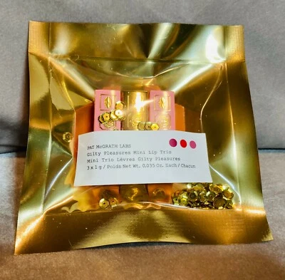 NEW PAT McGRATH MINI GILTY PLEASURES LIP TRIO 3 MatteTrance Lipsticks NEW SEALED - Image 1 of 4