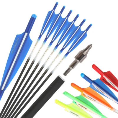 16''17''18''20''22'' Archery Crossbow Bolts Carbon Arrows Bow Hunting Target - Image 1 of 4