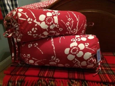 Pine Cone Hill Twin Kiyoko Duvet Cover Bolster Cherry Blossom Flower Japanese - Image 1 of 4