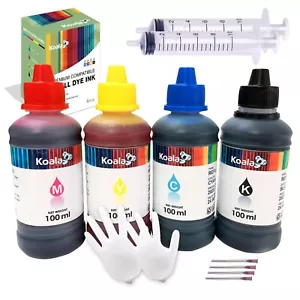 400ML Koala Printer Ink Refill Ink for Epson 664 774 212XL 512 542 544 502 522 - Picture 1 of 12