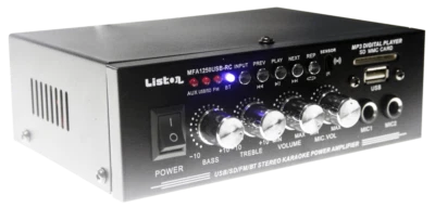 LISTON12 HiFi-Receiver Musik Audio Verstärker Stereo Anlage Karaoke Bluetooth USB MP3 SD