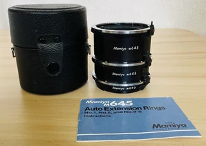 Mamiya M645 Auto Verlängerungsringe Nr. 1,2,3-S mit Etui Anleitung Objektivadapter - Bild 1 von 13