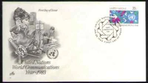 UNO. 392. Año de la comunicación mundial. Artcraft FDC. 1983 - Imagen 1 de 1