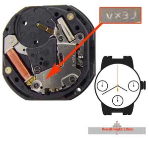 HATTORI EPSON TMI VX3J watch Quartz movement japón