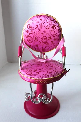 Battat Our Generation Salon Chair Hair Stylist Pink Sitting Pretty 18" Doll EUC - Image 1 of 4