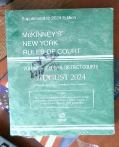 McKinney's New York Rules Of Court / August 2024 - Thomson Reuters - Paperback - Picture 1 of 2