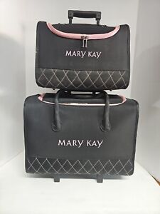 Mary Kay Consultant Rolling Cosmetic Luggage Bag Organizer Presentation Pro Set