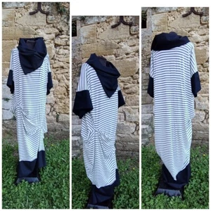 BRAND NEW Bespoke Handmade Kimono Baggy long Dress. Plus Size Free Size Jacquard - Picture 1 of 14