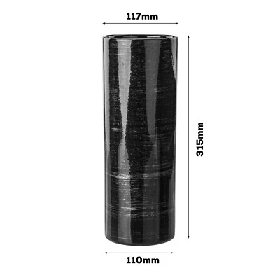 Blumenvase aus Keramik Glanz H 31,5 cm D 11,7 cm Dekorative Vase Röhre Blumen - Bild 1 von 4