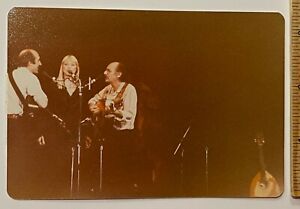 Original Early 80's Candid Personal Photo of Peter, Paul, & Mary on Stage 