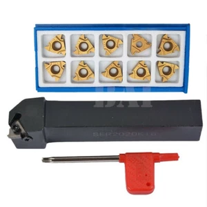 SER2020K16 Lathe Thread Turn Tool Holder +10pc 16ER AG60 index Carbide INSERT - Picture 1 of 6