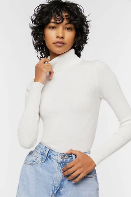 Suéter básico para mujer cuello tortuga manga larga acanalado elástico ajustado colores lisos Foto 1 de 4