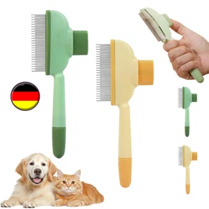 Fellblitz Bürste, Pfotenmond Katzenbürste mit Auslöseknopf, Selbstreinigender~ - Bild 1 von 10