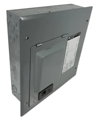 Centro de carga de orejetas principales GE 125A 120/240 V 16 espacios NEMA 1 montaje empotrado TLM812FCUD Foto 1 de 4