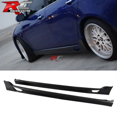 Fit 04-08 Acura TSX Side Skirts Pair Unpainted Black PU - Изображение 1 из 4