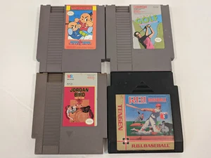 NES Nintendo Games Lot of 4 - Kung Fu Heroes, Golf Pebble Beach TESTED - Picture 1 of 6