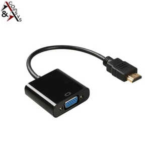 HDMI zu auf VGA Stecker Full HD 1080p Adapter Konverter Audio Video Black 15cm - Bild 1 von 4