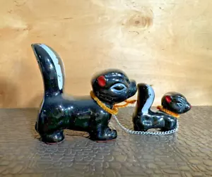 Anthropomorphe Stinktier Familie Kette Keramik Figuren - Bild 1 von 5