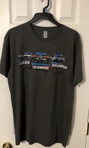 Corvette T-Shirt Fast, Exact, Dominant Charcoal Gray Cotton Heritage Adult Med. - Picture 1 of 7