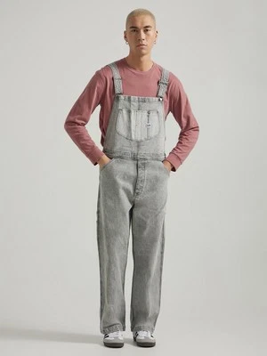 Lee Men’s Bib Overalls Gray Mid Wash Size Large 34/36 - Workwear Denim Loose Fit - Image 1 of 4