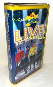 The Wiggles Live Hot Potatoes vintage VHS video cassette tape Yellow Clamshell - Picture 1 of 5
