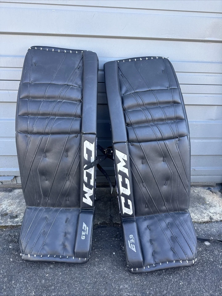 ***PALMOHADILLAS DE PORTERO DE HOCKEY SOBRE HIELO CCM E3.9 SPEEDSKIN LEFEVRE 33+1*** Foto 1 de 4