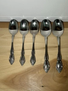 Oneida Community Brahms Edelstahl 2 Suppen 3 Teelöffel Menge 5 Besteck Löffel - Bild 1 von 6